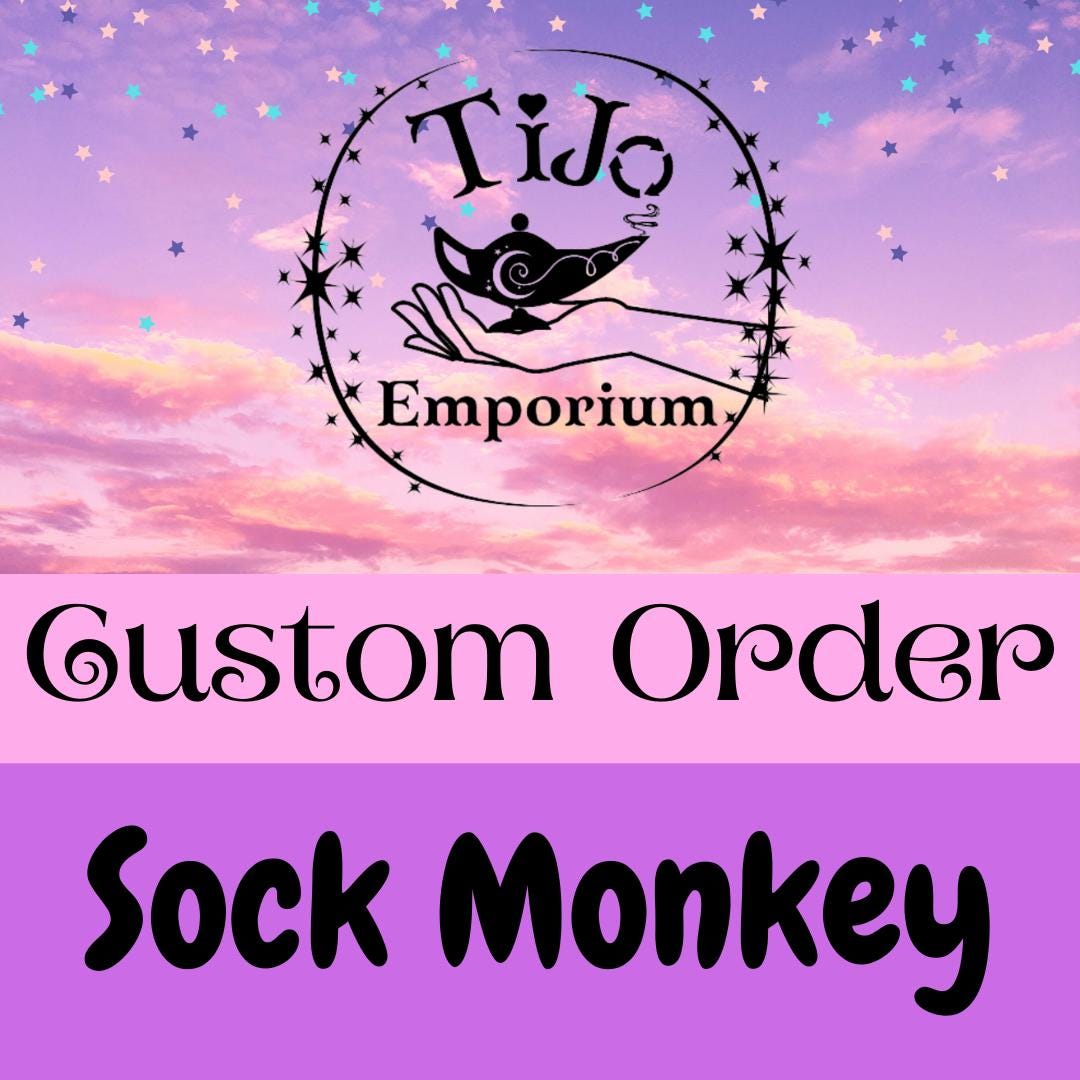 A Custom Handmade Sock Monkey - Personalized One-of-a-Kind Gift