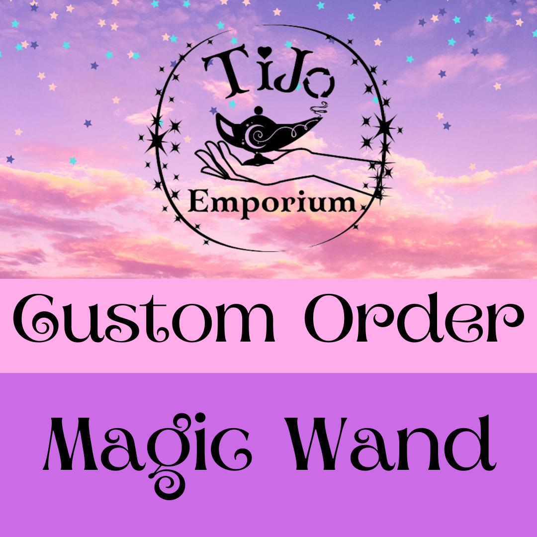 A Custom Magic Wand | Handmade Ritual Wand | Upcycled Paintbrush Handle & Crystals