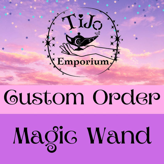 A Custom Magic Wand | Handmade Ritual Wand | Upcycled Paintbrush Handle & Crystals