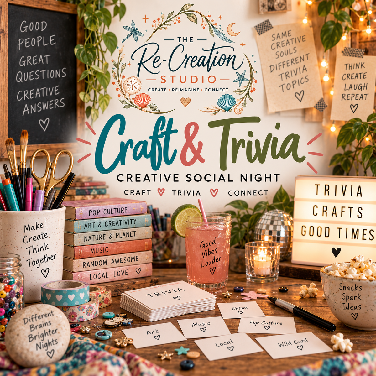 Craft & Trivia 🧠 | Creative Social Night #4 | Friday, December 18 @ 7–10 PM