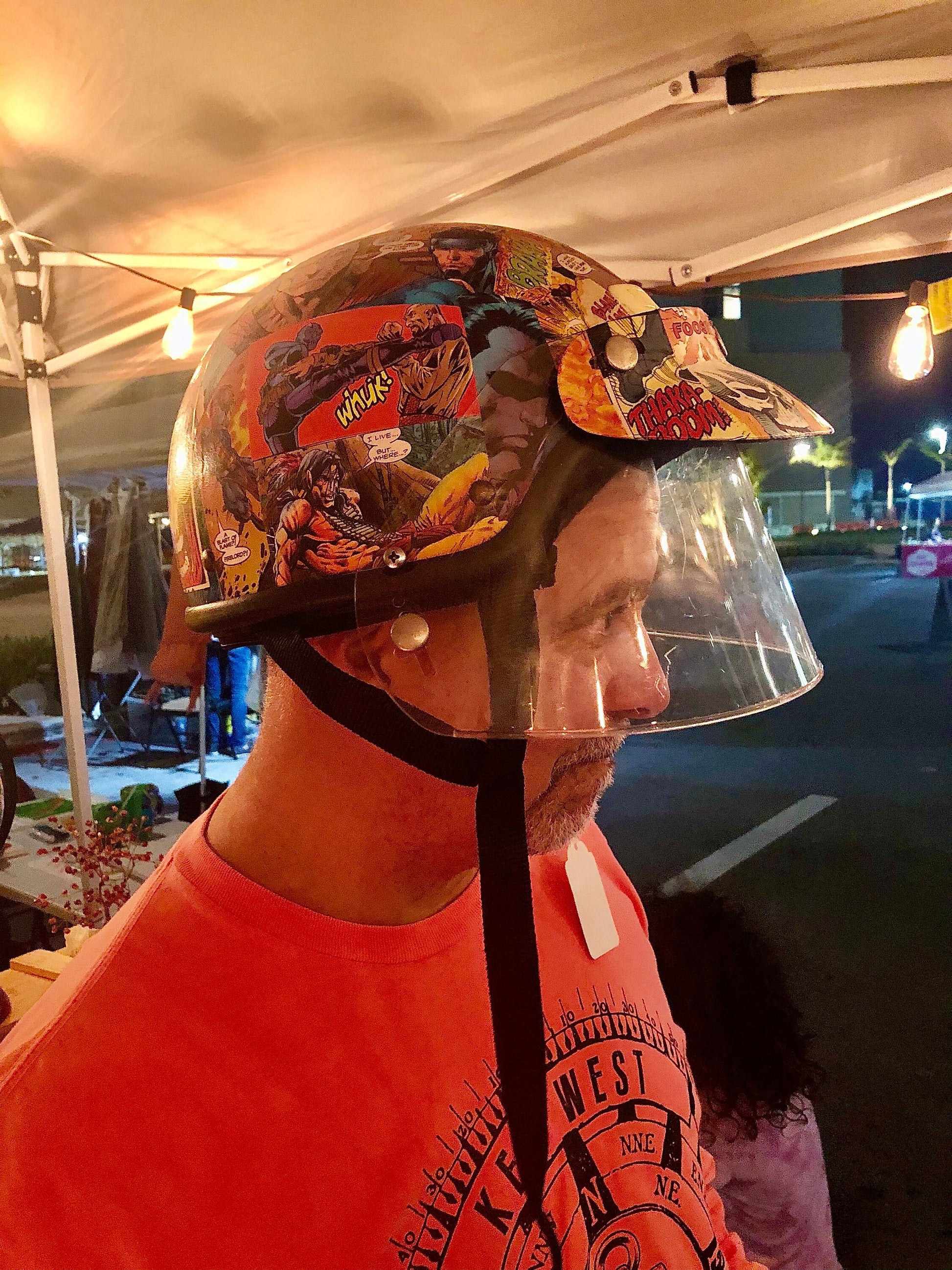 Decoupaged Comic Book Helmet | Upcycled Vintage Art
