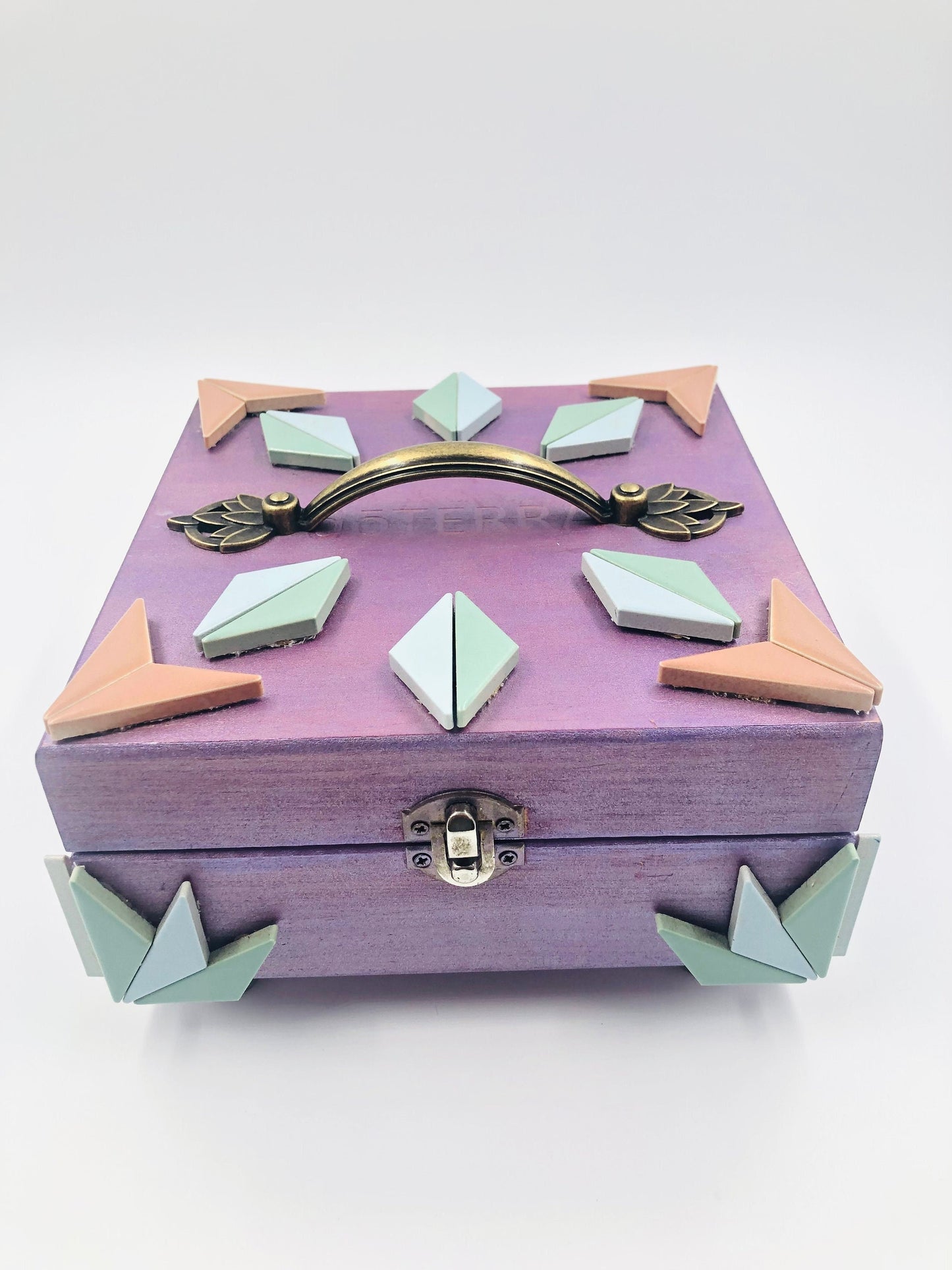 Handmade Purple Essential Oil Storage Box | Wooden Aromatherapy Organizer
