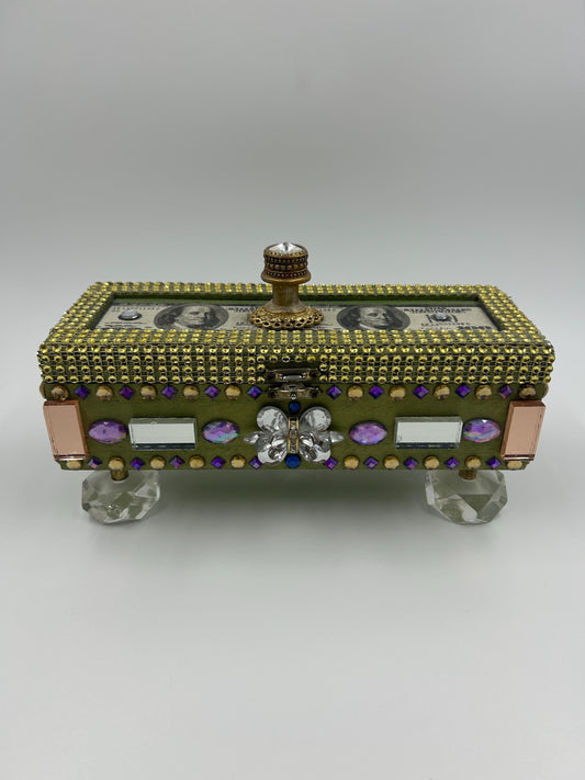 Money Wish Box | Upcycled Altar Box, Spiritual Decor