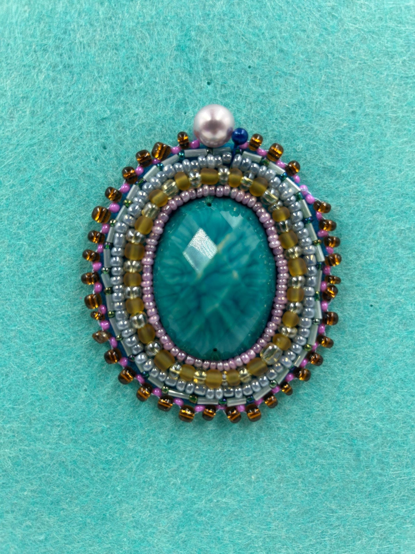 Oval Patches Bead Embroidered | Upcycled Rhinestones & Pearls | Handmade Appliques