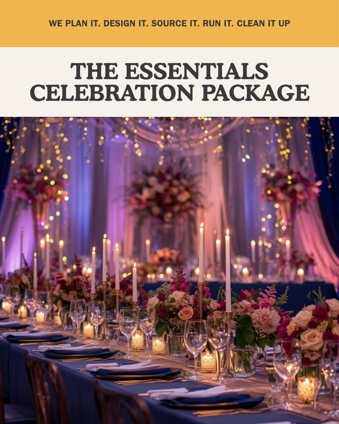 🌟 Essentials Celebration – $2,650 ⭐ Best Value