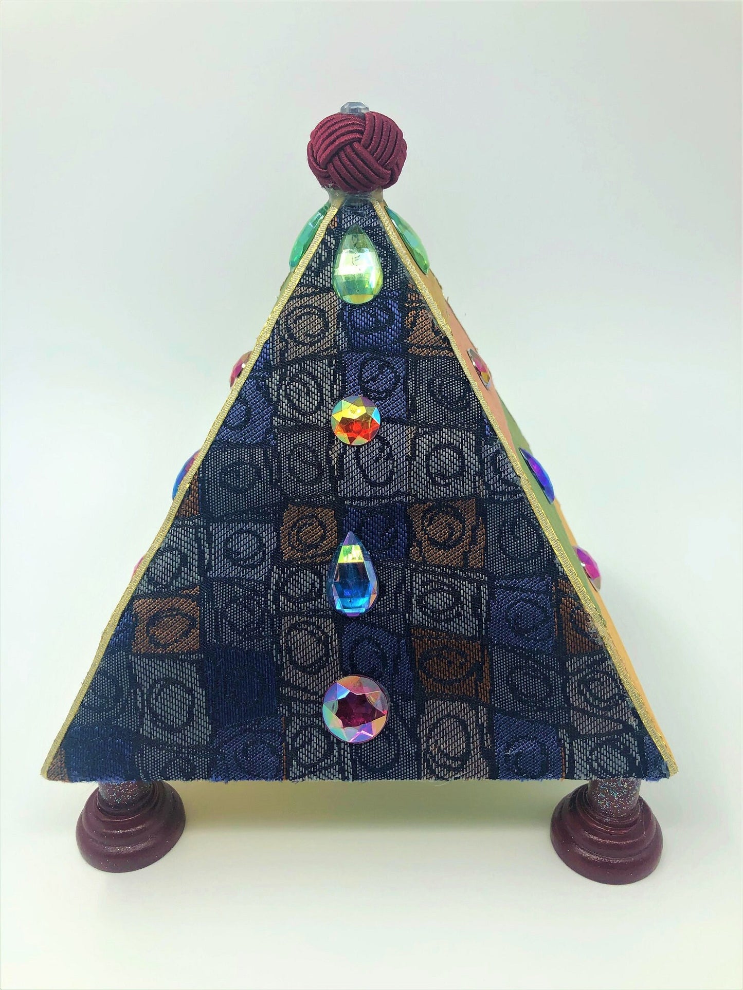 Upcycled Pyramid Jewelry Box | Handmade Geometric Keepsake