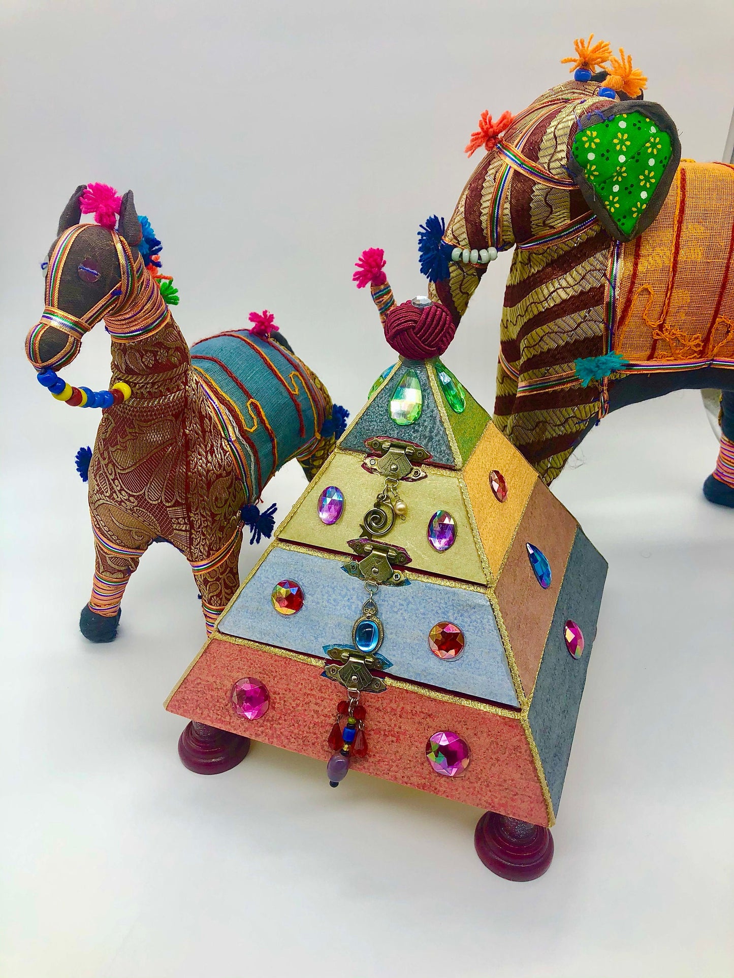 Upcycled Pyramid Jewelry Box | Handmade Geometric Keepsake