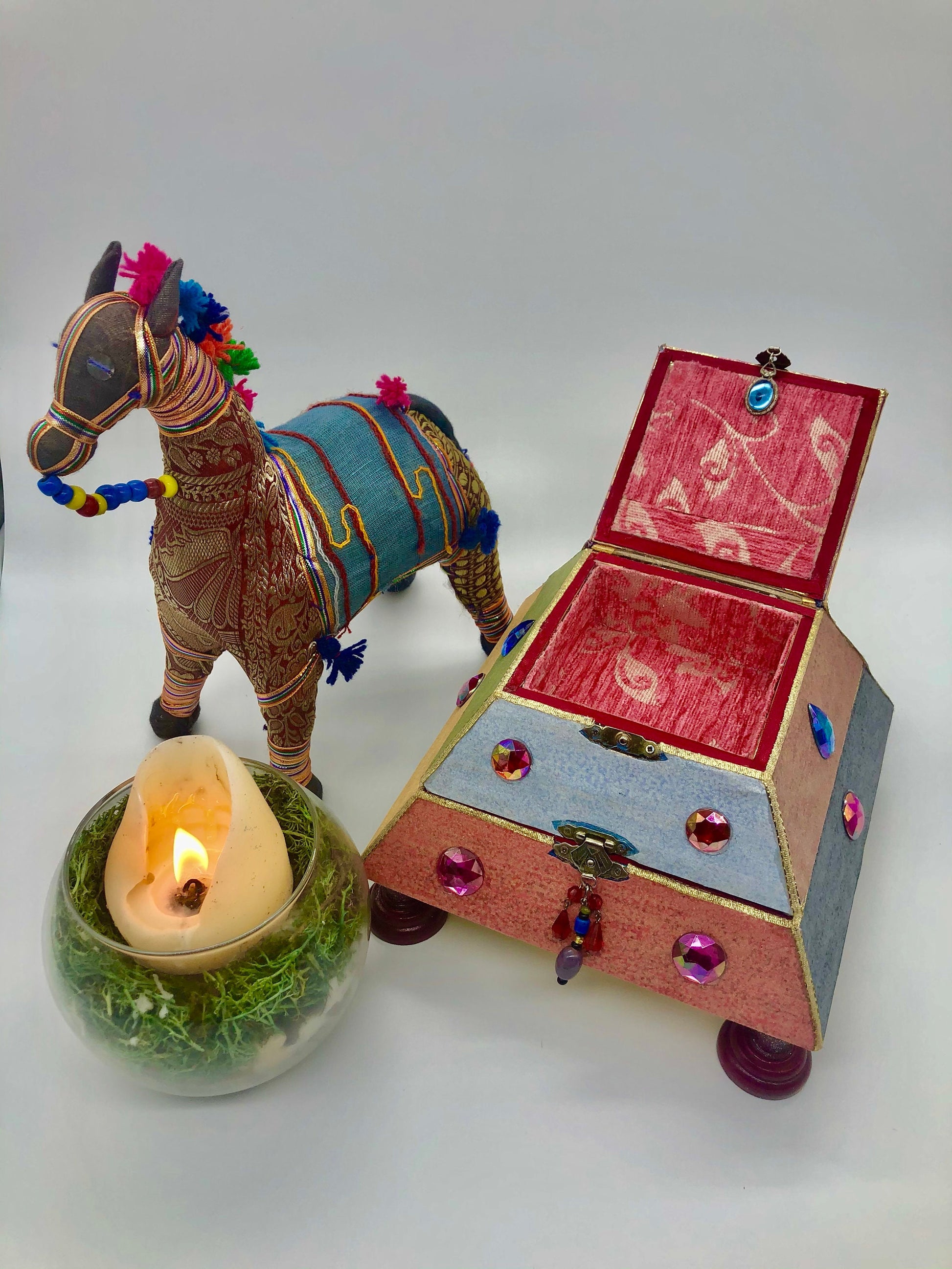 Upcycled Pyramid Jewelry Box | Handmade Geometric Keepsake