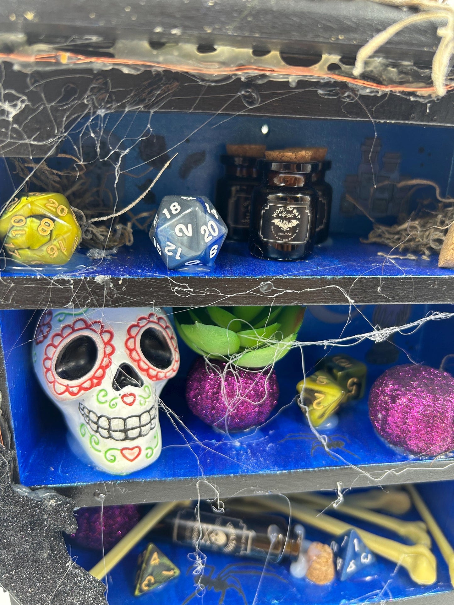 Witch’s Cabinet | Spooky Trinket Shelf | Miniature Potion & Magic Display