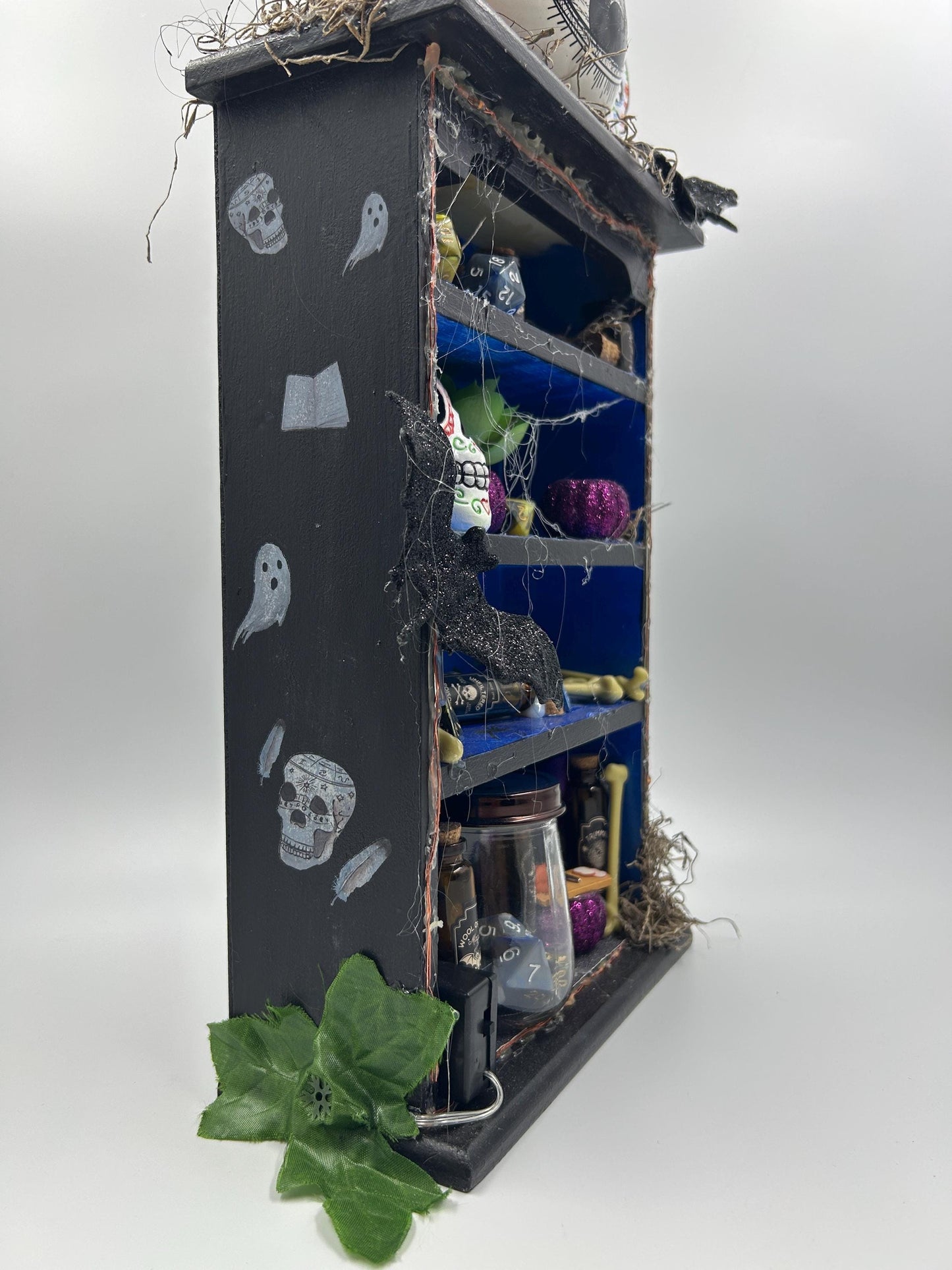 Witch’s Cabinet | Spooky Trinket Shelf | Miniature Potion & Magic Display