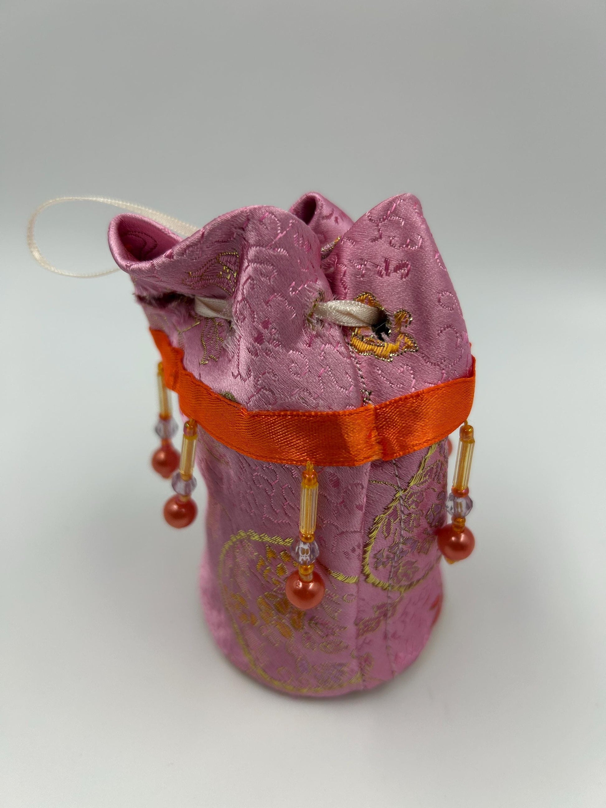 The Rose Blossom Pouch – Upcycled Curtain Jewelry Bag