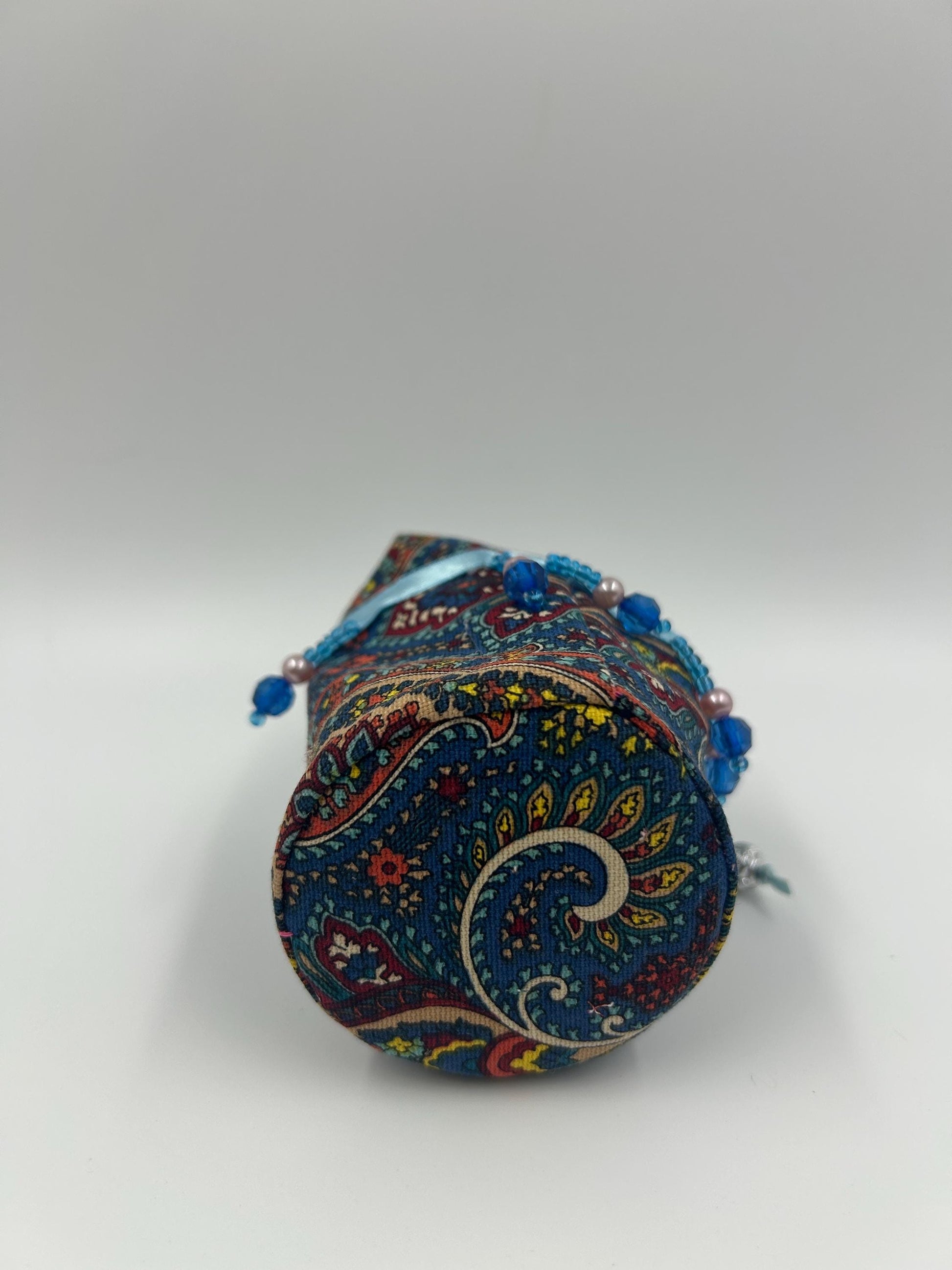 The Sapphire Dream Pouch – Upcycled Boho Jewelry Bag
