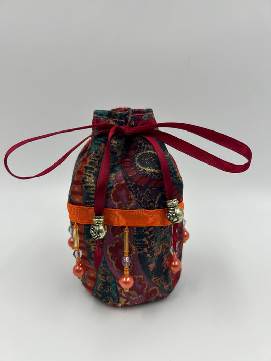 The Ember Bloom Pouch – Upcycled Bohemian Jewelry Bag