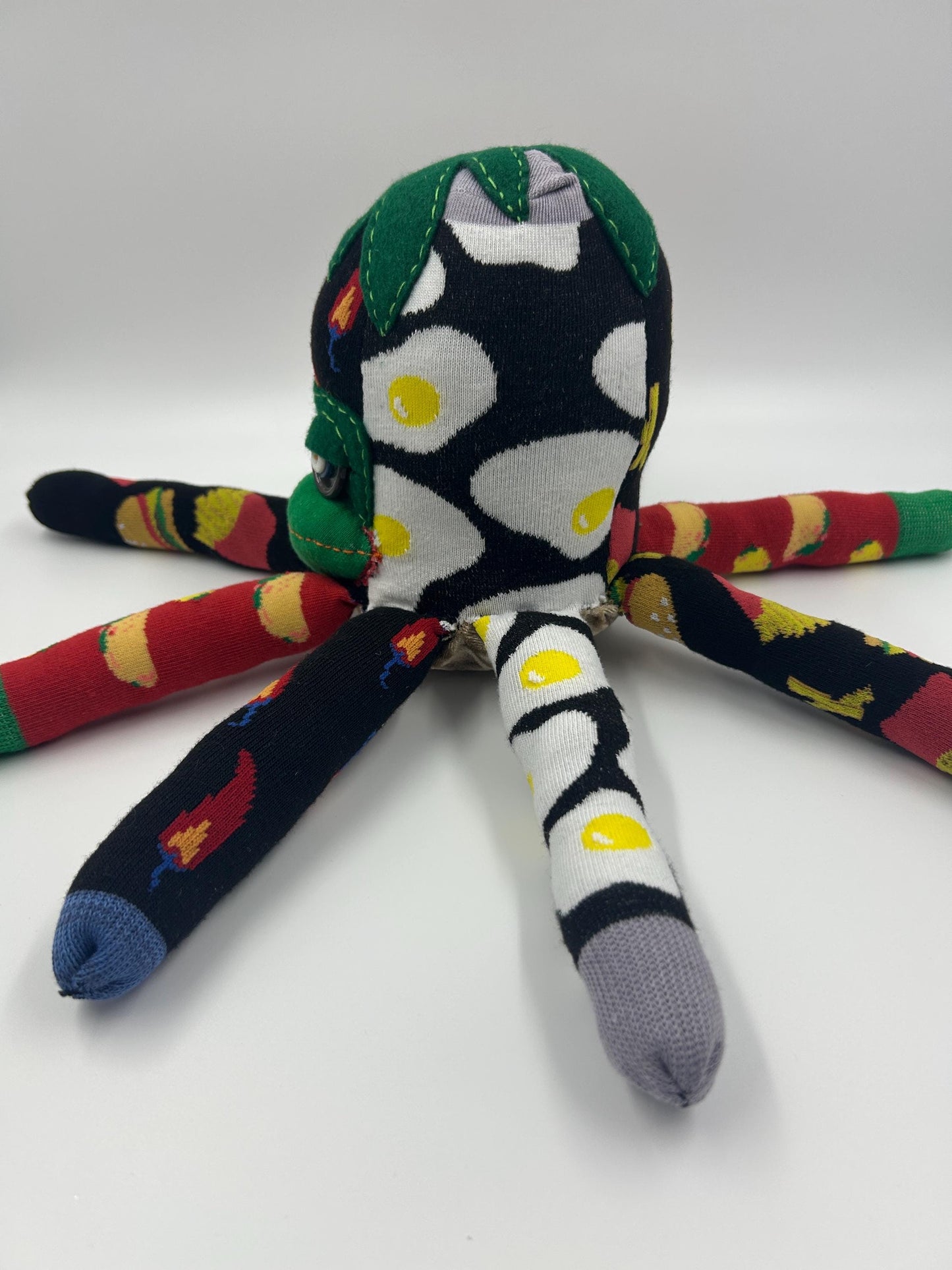 Handmade Upcycled Sock Octopus Plush – Food Lover Gift