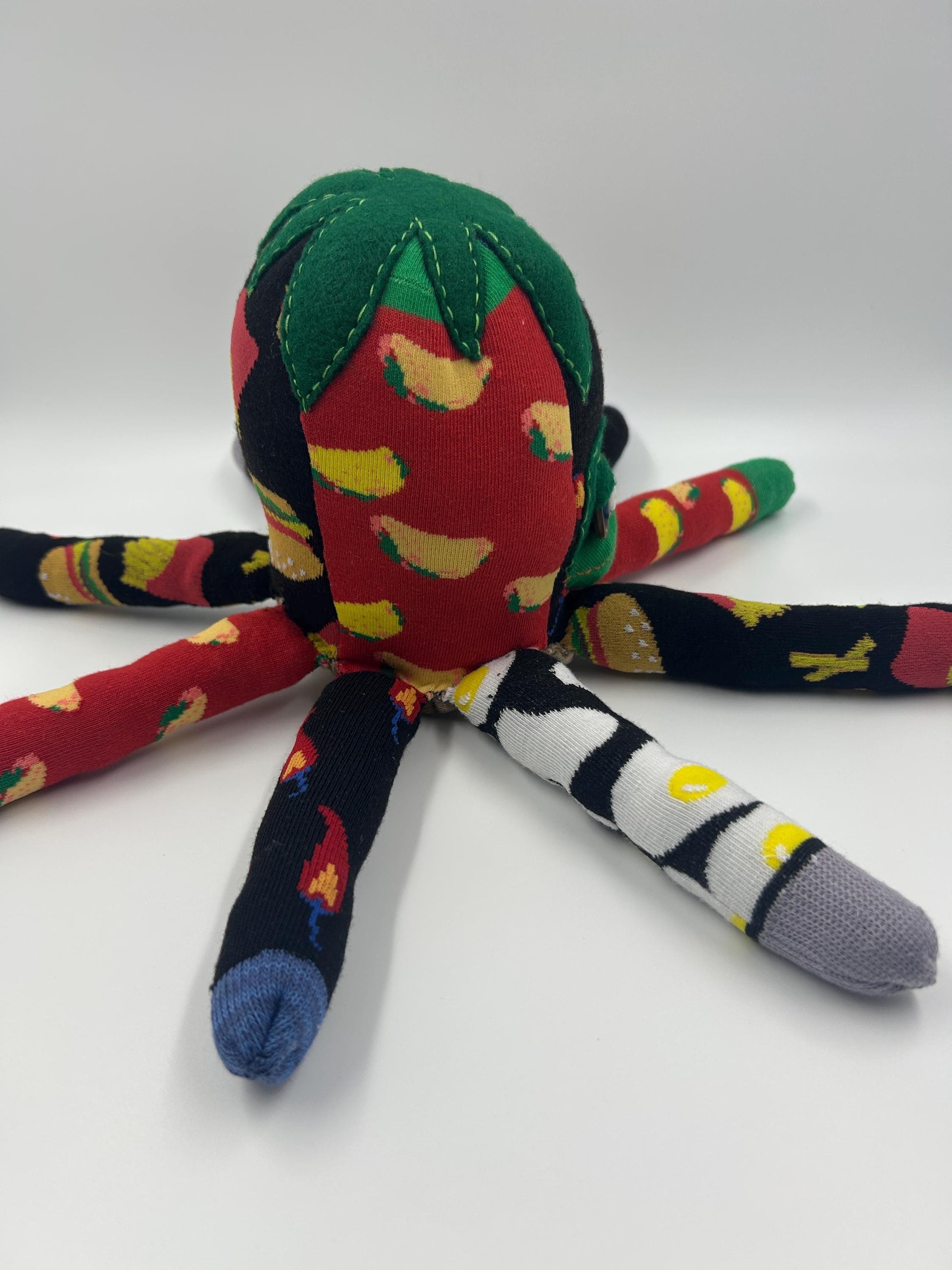 Handmade Upcycled Sock Octopus Plush – Food Lover Gift