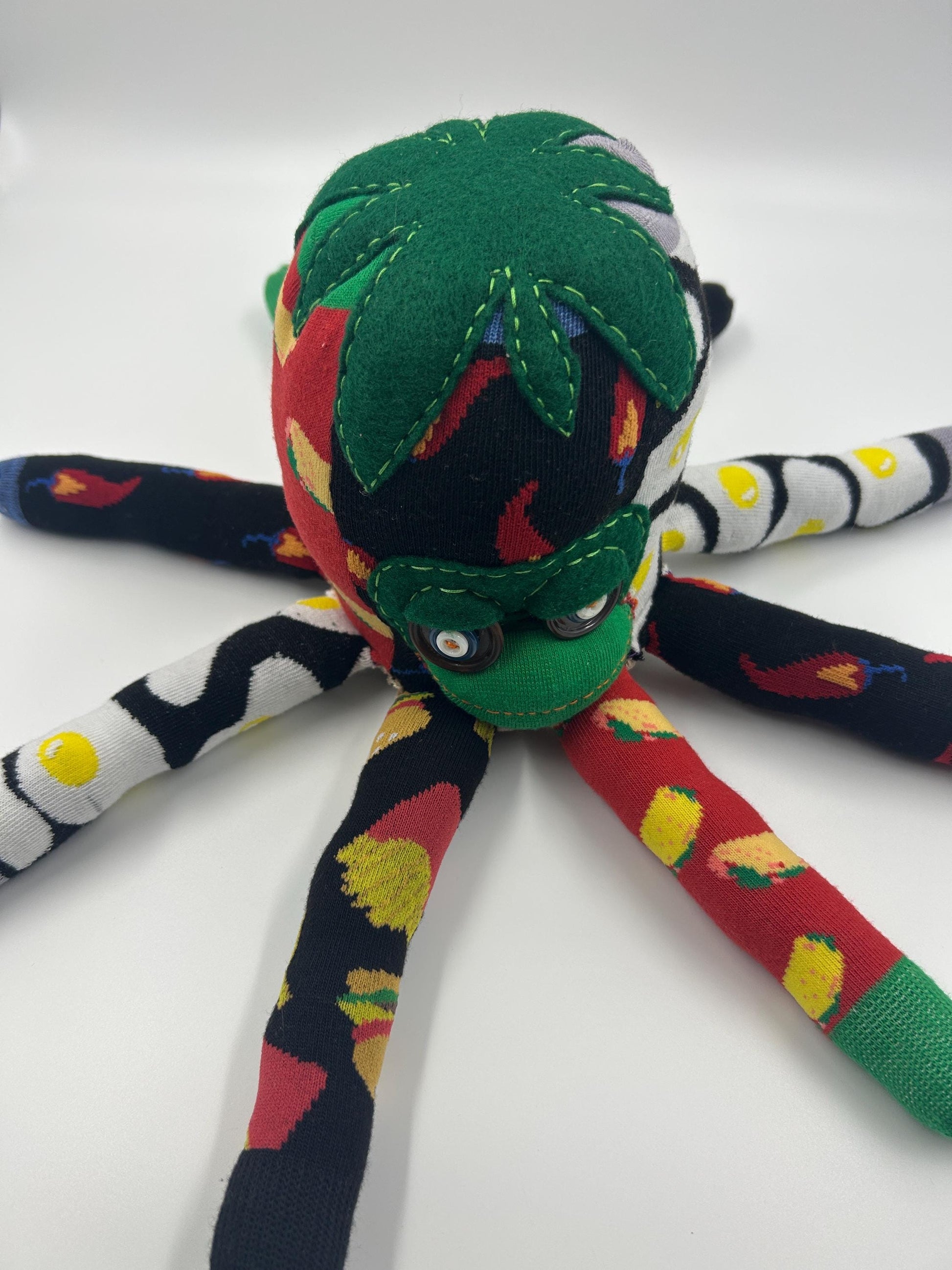 Handmade Upcycled Sock Octopus Plush – Food Lover Gift